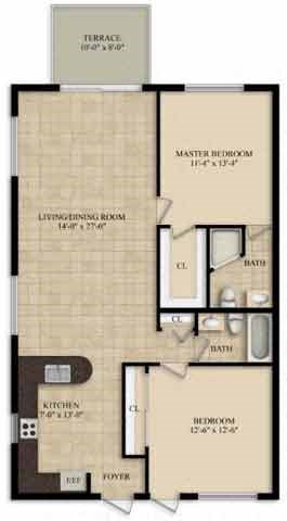 2 x 2 2 Bedroom 2 Bath